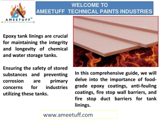 Importance of food-grade epoxy coatings, anti-fouling coatings, fire stop wall barriers, and fire stop duct barriers for