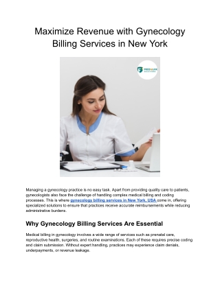 Gynecology Billing Services in USA