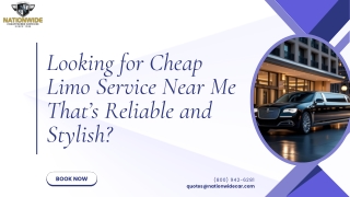 Looking for Cheap Limo Service Near Me Thats Reliable and Stylish