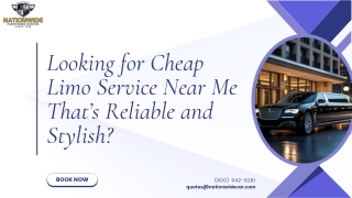 Looking for Cheap Limo Service Near Me Thats Reliable and Stylish