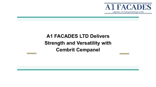 A1 FACADES LTD Delivers Strength and Versatility with Cembrit Cempanel