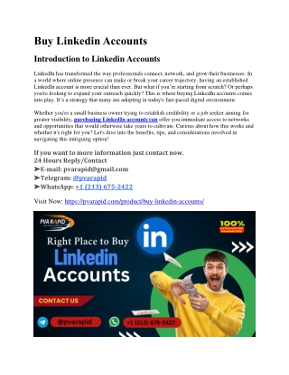 Buy LinkedIn Accounts for Professionals – Verified Emails, Secure Access, and Ma