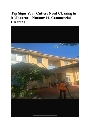 Top Signs Your Gutters Need Cleaning in Melbourne