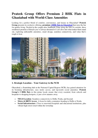 2 BHK Flats in Ghaziabad