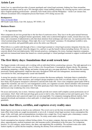 Aristo Law: Helping Law Firms Run Smarter