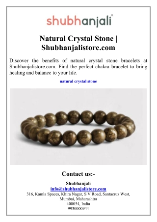 Natural Crystal Stone  Shubhanjalistore.com