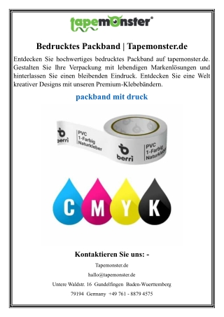 Bedrucktes Packband  Tapemonster.de