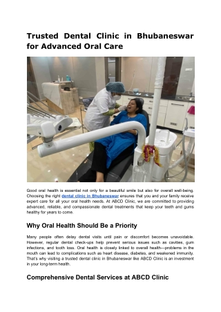 dental clinic in Bhubaneswar