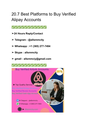 20.7 Best Platforms to Buy Verified Alipay Accounts