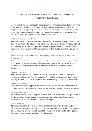 From Data to Results - Power of Thematic Analysis for Dissertation Excellence (1)
