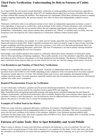 Are There Any Independent Audits of Bonus Calculators?