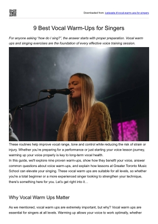 9 Best Vocal Warm-Ups for Singers