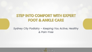 Comprehensive Foot Care by Experienced Podiatrist Chatswood