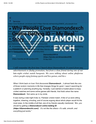 DiamondExch & DiamondExch99 — The Best Trusted Online Betting ID Provider in Ind