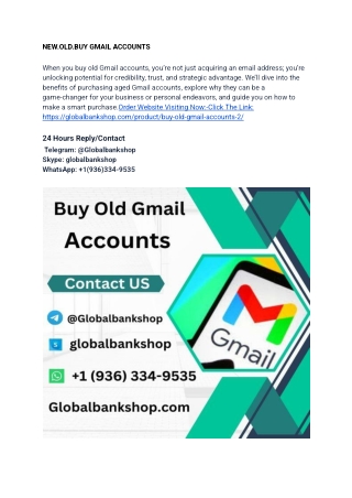 How to top best 2 buy gmail accounts