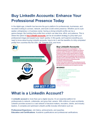 Buy LinkedIn Accounts_ Enhance Your Professional Presence Today