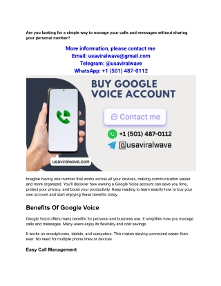 The Risks of Trying to Buy Google Voice Accounts on the Black Market