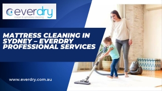 Mattress Cleaning in Sydney – Everdry Professional Services