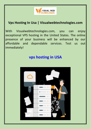 Vps Hosting In Usa Visualwebtechnologies.com