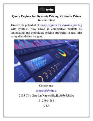 Query Engines for Dynamic Pricing Optimize Prices in Real Time