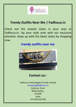 Trendy Outfits Near Me Fadfocus.in