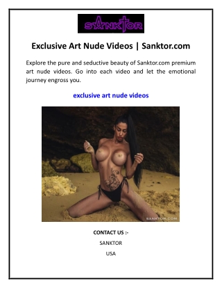 Exclusive Art Nude Videos  Sanktor.com