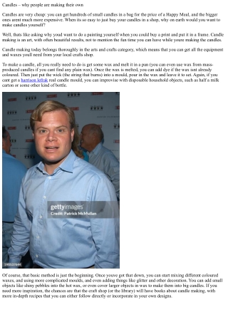 Candles why people are making their own