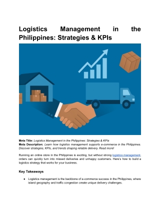 BLOG 9 _ Logistics Management in the Philippines_ Strategies & KPIs