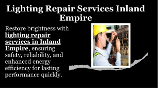 Lighting Repair Services Inland Empire
