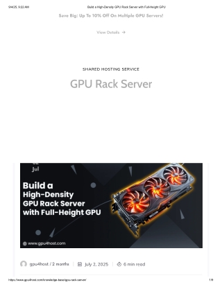 Build a High-Density GPU Rack Server with Full-Height GPU