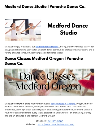 Medford Dance Studio | Panache Dance Co.