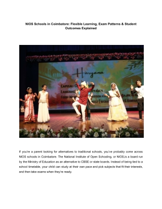 NIOS Schools in Coimbatore_ Flexible Learning, Exam Patterns & Student Outcomes Explained