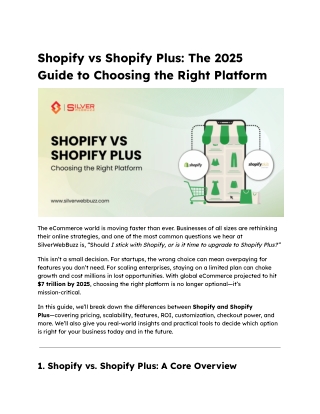 Shopify vs Shopify Plus