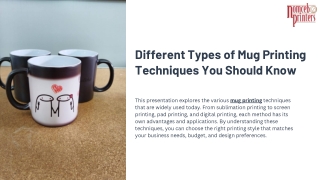 Explore Mug Printing Techniques for Every Need