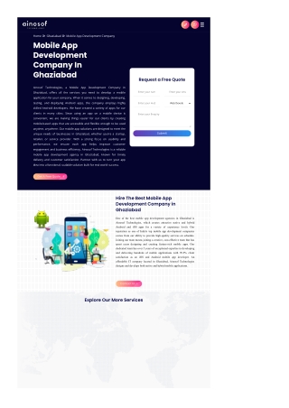 Mobile App Development Company In Ghaziabad