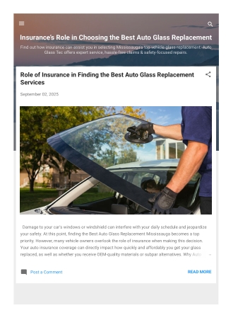 Best Auto Glass Replacement Mississauga