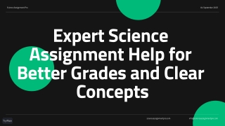Boost Your Grades with Expert Science Assignment Help