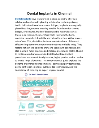 Dental Implants in chennai