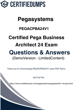Top PEGACPBA24V1 Study Tips and Preparation Plan for 2025