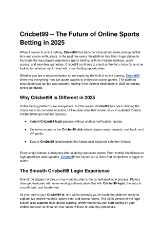 Cricbet99 – The Future of Online Sports Betting in 2025-1