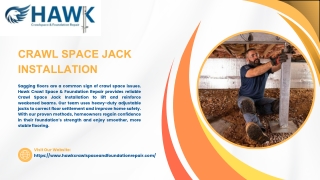 Reliable Crawl Space Jack Installation – Hawk Crawlspace & Foundation Repair