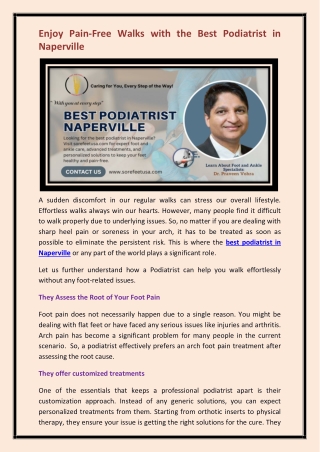 best podiatrist Naperville