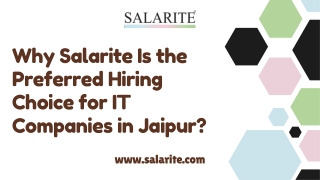 Why Salarite Is the Preferred Hiring Choice for IT Companies in Jaipur
