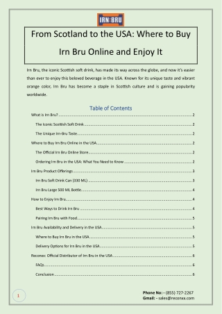 Where to Buy Irn Bru Online and Enjoy It