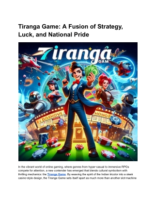 Final Thoughts: Why Tiranga Game Stands Out