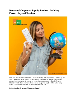 Overseas Manpower Supply Services.