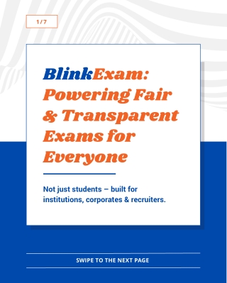 BlinkExam Powering Fair & Transparent Exams for Everyone