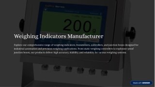 Weighing Indicators Manufacturer