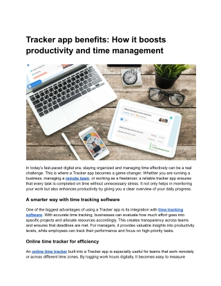 Tracker app benefits: How it boosts productivity and time management