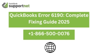 QuickBooks Error 6190 Complete Fixing Guide 2025